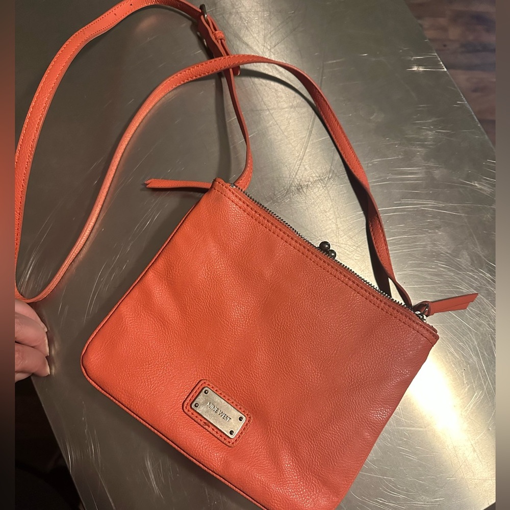 Women’s Nine West Coral Crossbody Wallet Bag with Leopard Lining